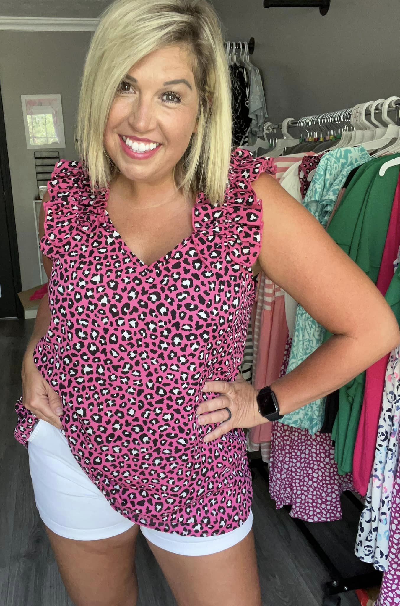 Fuchsia Leopard Tank