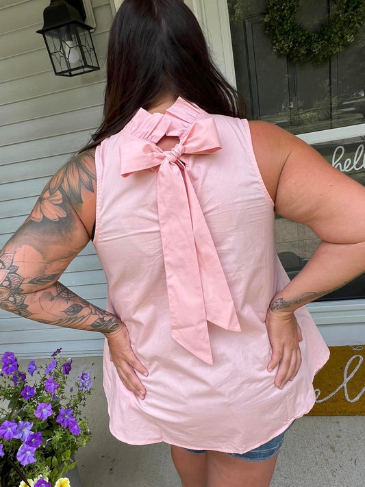 Sleeveless Bow Top