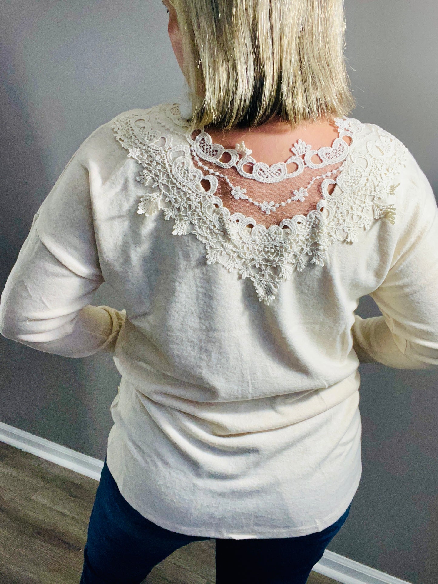 Oatmeal Textured Back Hacci Top