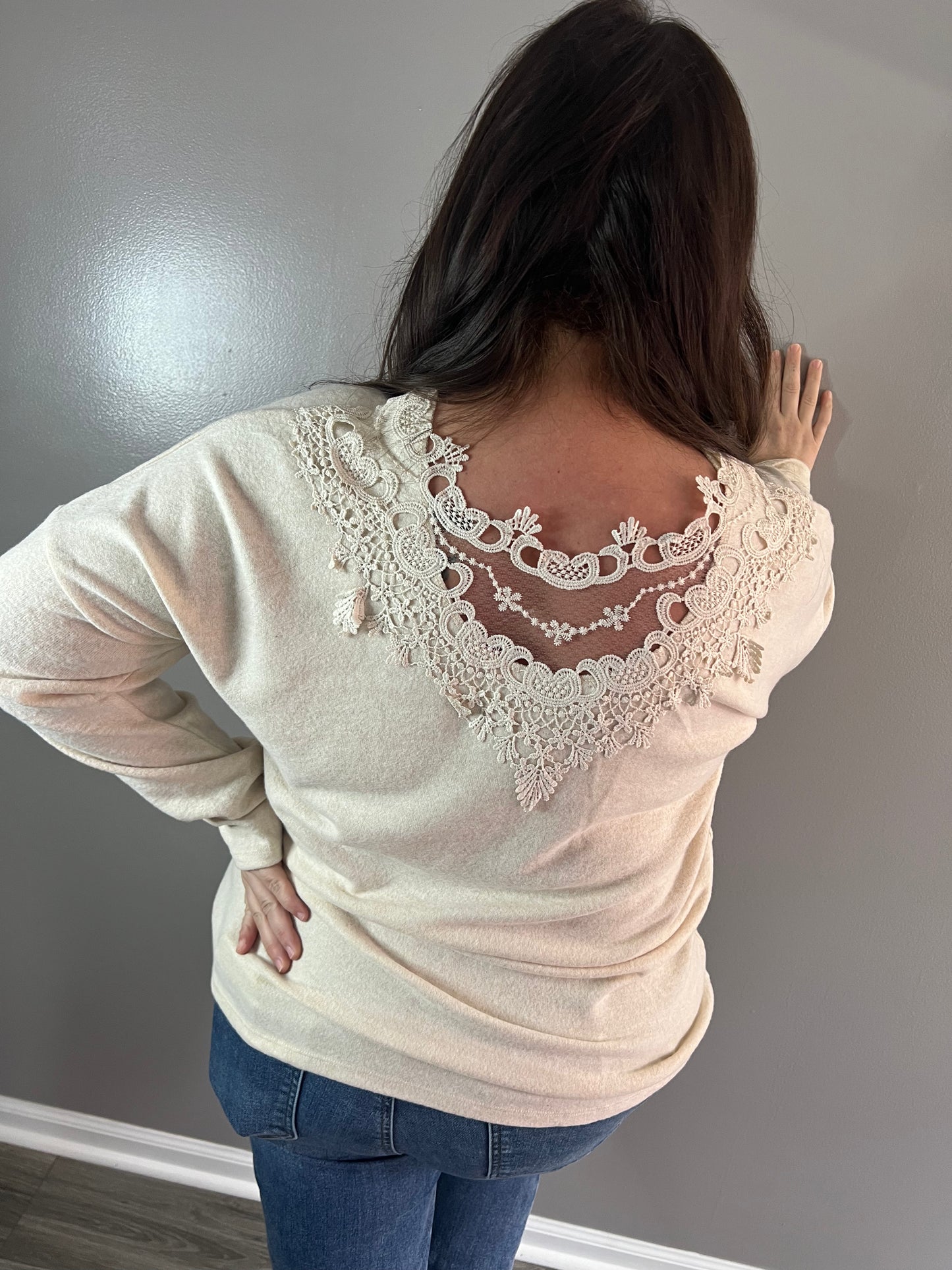 Oatmeal Textured Back Hacci Top