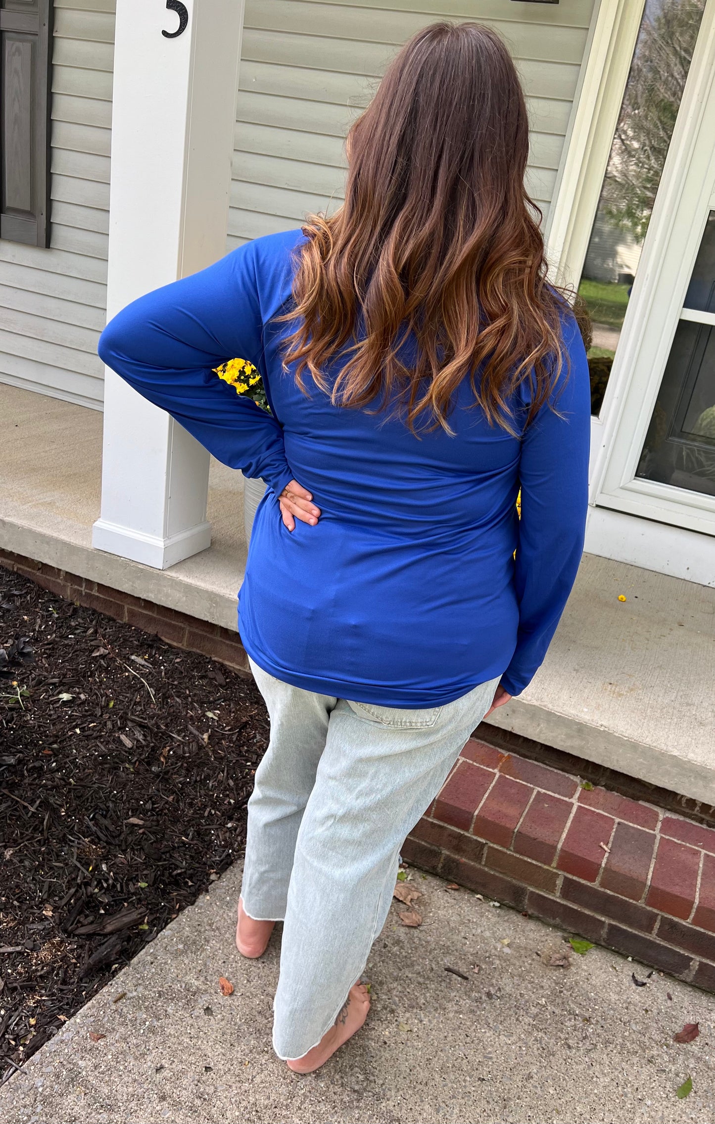 Royal Blue Pocketed Top