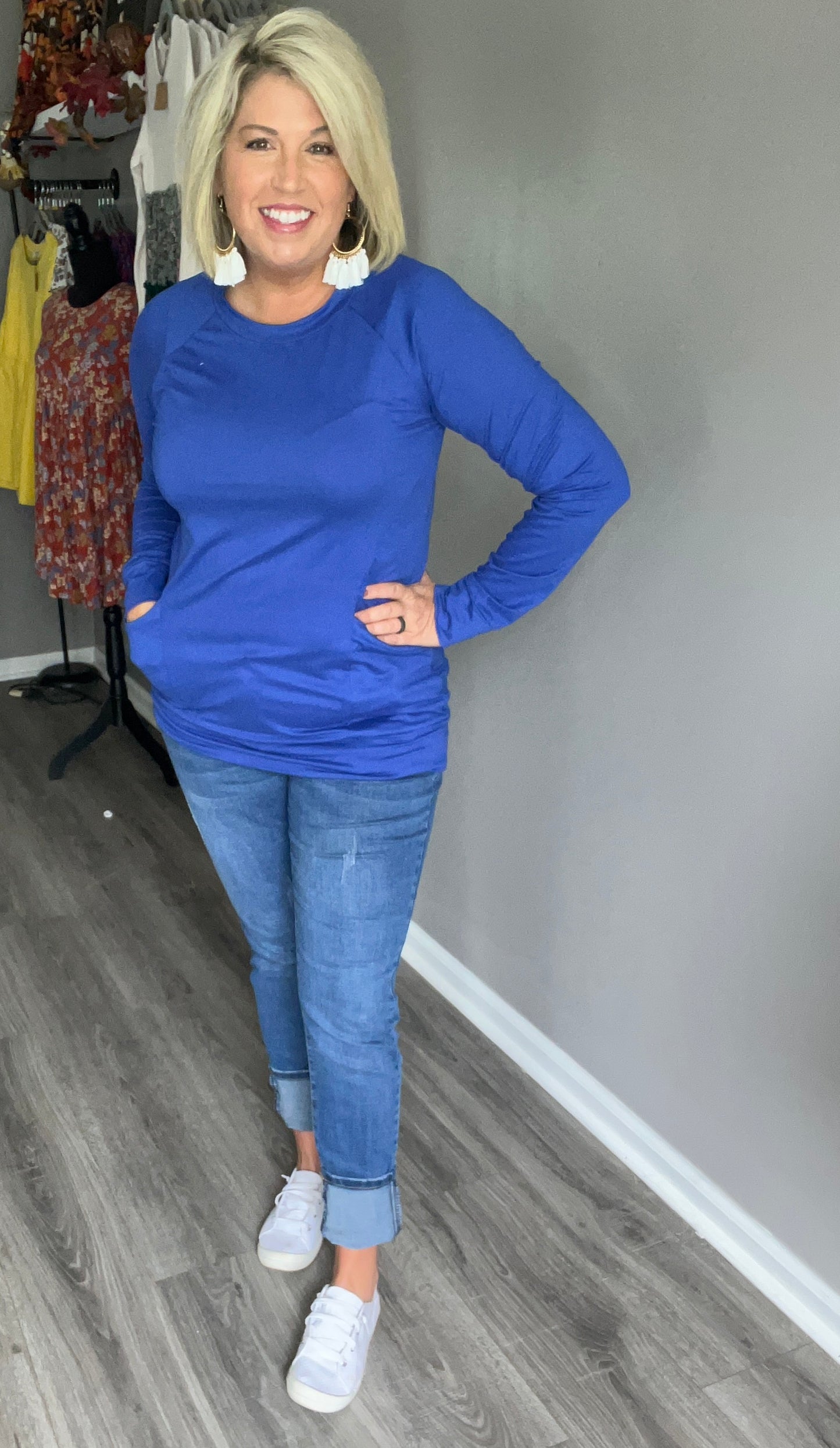 Royal Blue Pocketed Top