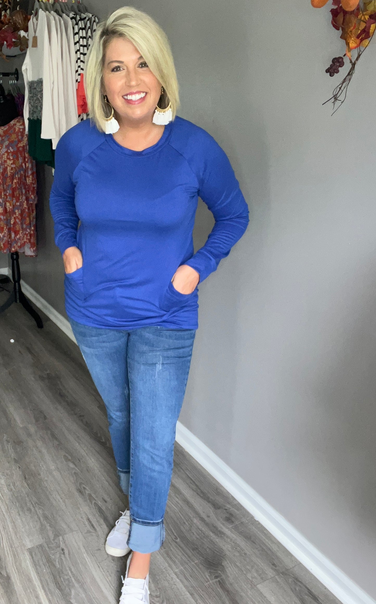 Royal Blue Pocketed Top