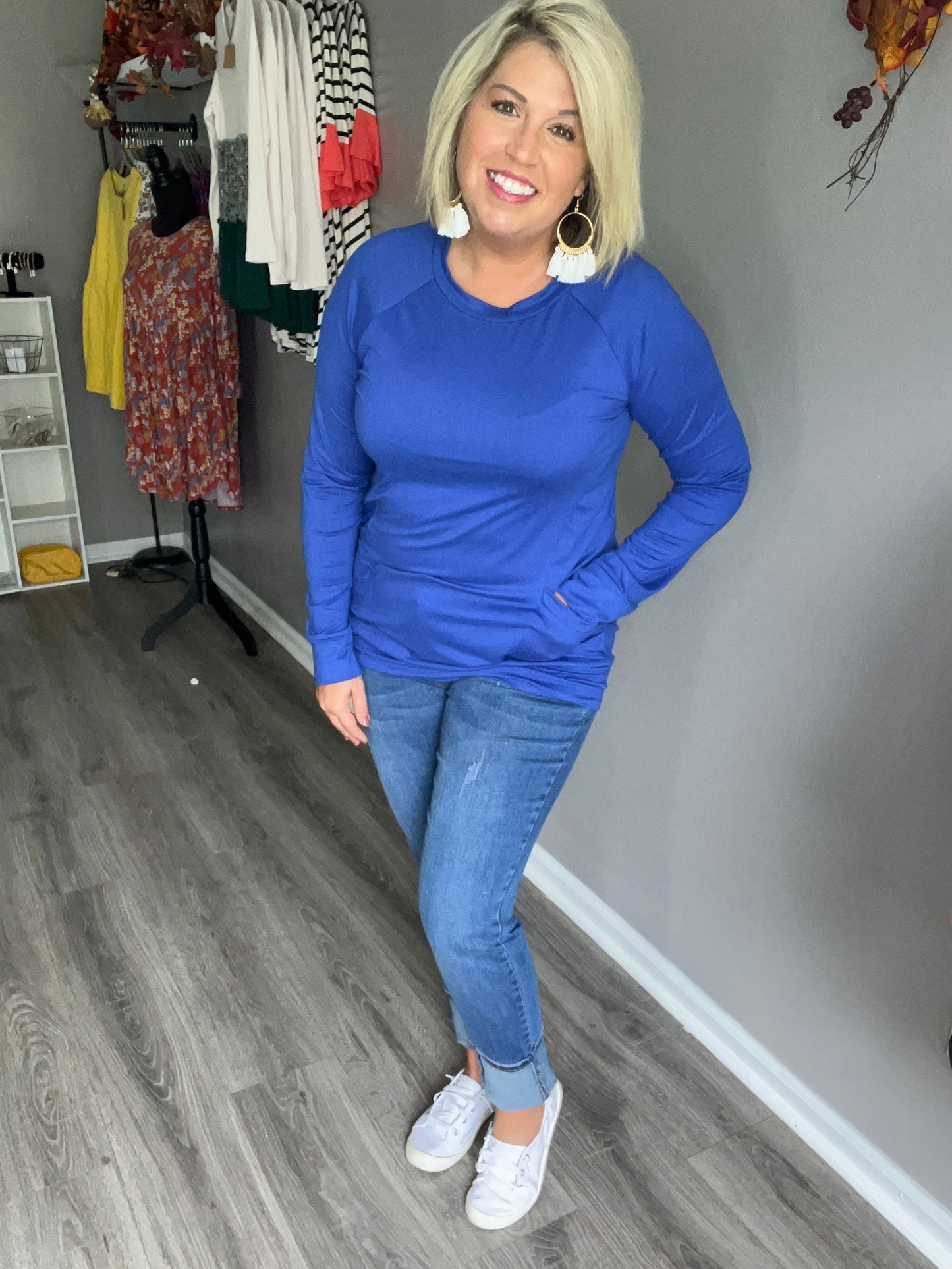 Royal Blue Pocketed Top